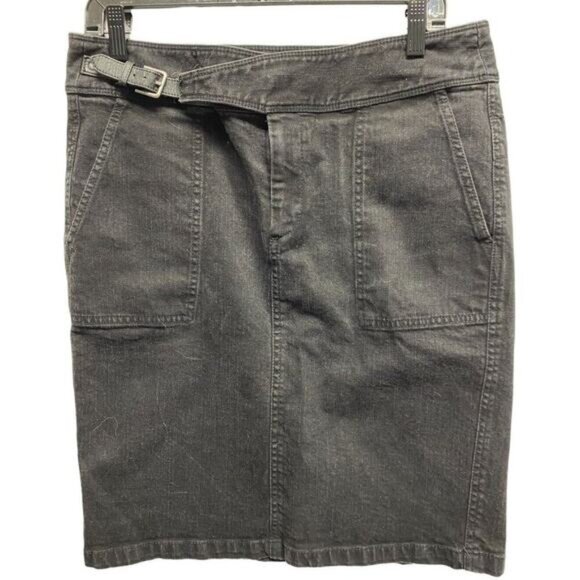 Dresses & Skirts - LRL Lauren Ralph Lauren Black Denim Pencil Skirt with Pockets Y2K Sz 10 Western